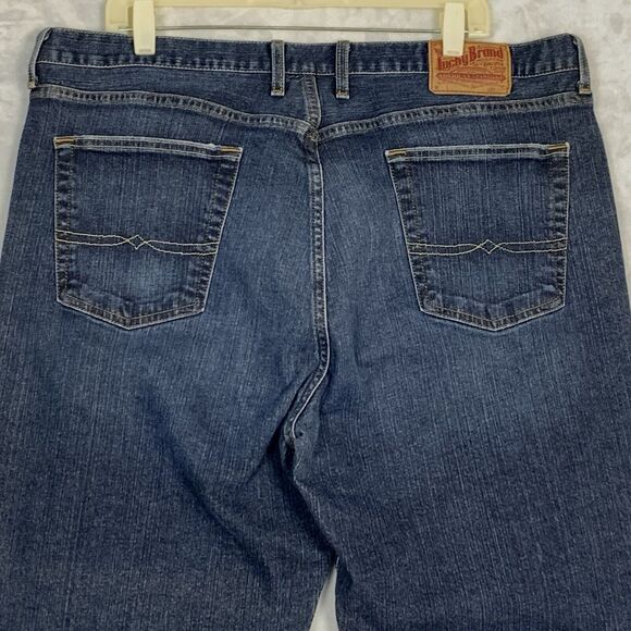 Lucky Brand Dungarees Gene Montesano Jeans Mens 38x33 Blue Denim Bootcut Cotton - Picture 5 of 8